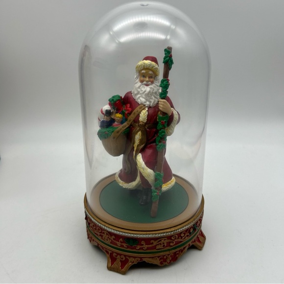 Vtg 1998 Mr Christmas Collectable Dome Santa Clause Rotating Music Box Works - Picture 5 of 15